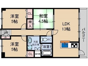 カーサビアンカ茨木の物件間取画像